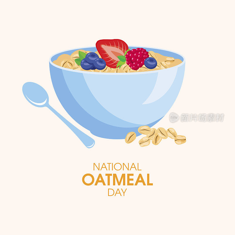 National Oatmeal Day vector